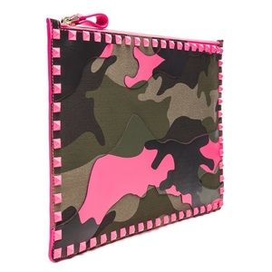 VALENTINO Camouflage and Pink Clutch BRAND NEW!